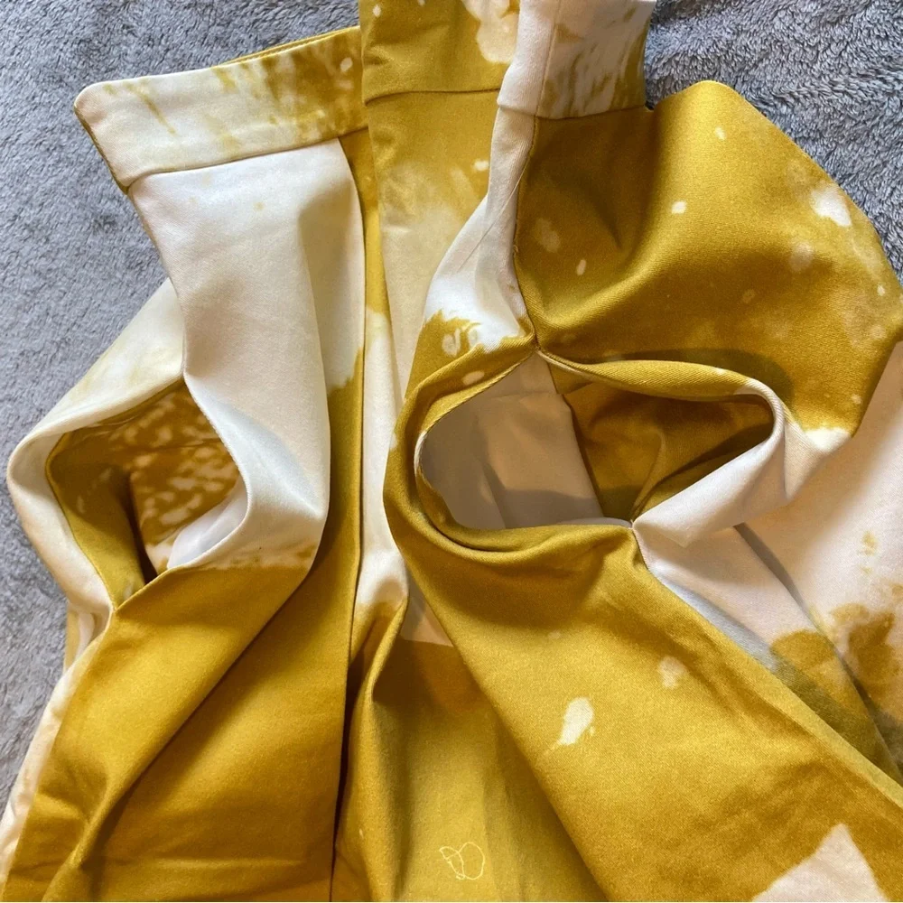 Anthropologie Ellender Painterly Skirt in Yellow & White w/Organza Trim | NWOT - Picture 10 of 14